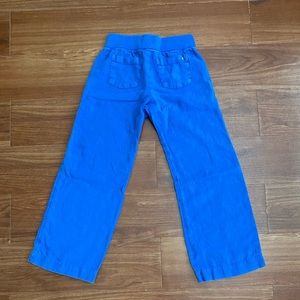Lilly Pulitzer 100% Linen Wide-Leg Pant. Sz S. Wide Elastic Waist, Back pockets